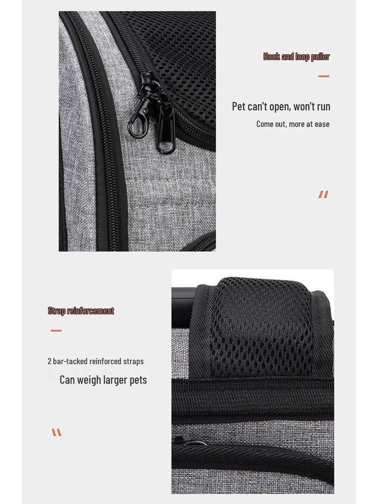 Składany plecak dla zwierząt: Rozszerzalna, o dużej pojemności, przenośna walizka dla psów i kotów