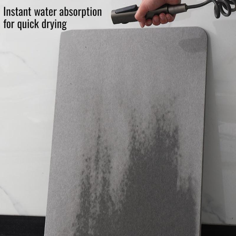 Diatomite foot mat hard mat diatomite hardboard bathroom floor mats bathroom absorbent non-slip mat quick-drying doormats