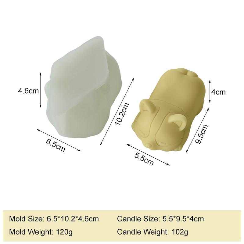

DIY Cartoon Pet Dog Silicone Candle Mold Handmade Aroma Gypsum Form Bear Ornament Mold Soap Candle Making Supplies