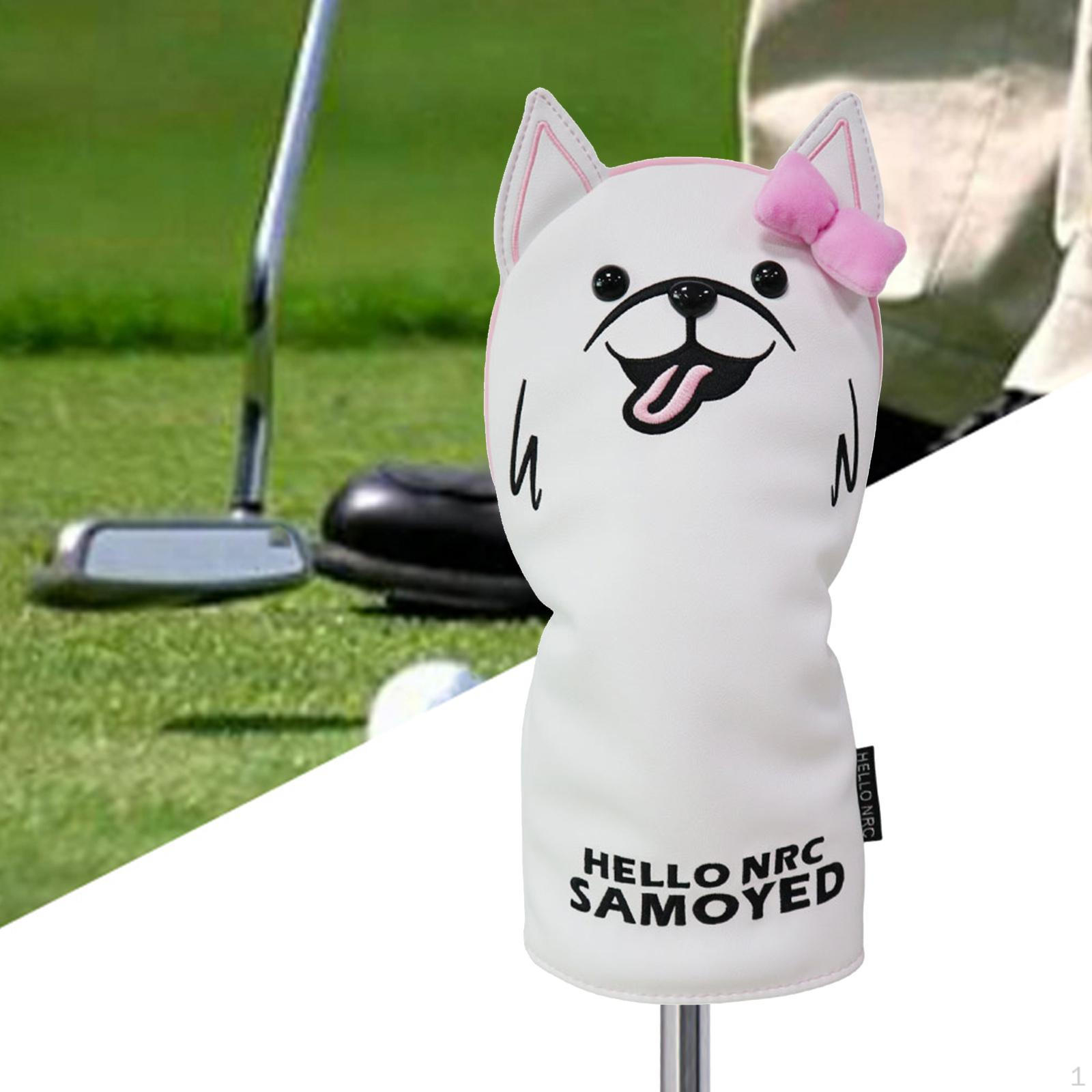 Golf Club Head Cover Sleeve Anti Scratch Premium PU Leather Wood Headcover Training Pink DR