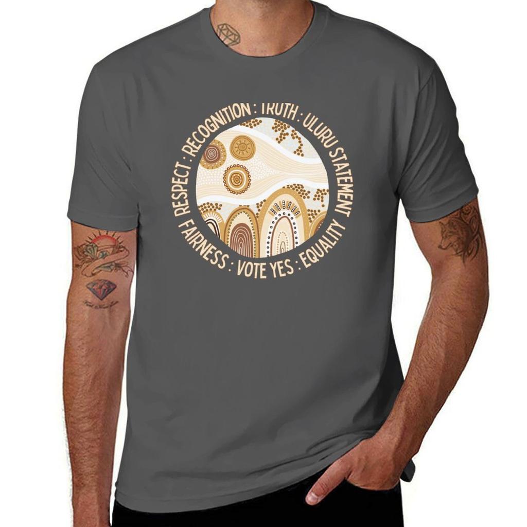 Vote Yes - Respect Recognition Truth Uluru Statement T-shirt Graphic T Shirts For Man T Shirt For Man 100 Percent Cotton T-shirt