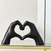 3D Printed Love Gesture Figurine Love Heart Hand Shape Statue Sculpture Home Office Wedding Party Desktop Decoration Ornament