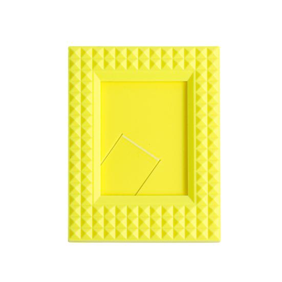 3 Inch Photo Frame Free-standing Anti-crack Solid Color Anti-skid Embossed Desktop Decor