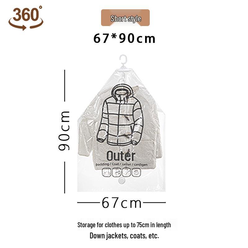 Подвесная вакуумная компрессионная сумка для хранения курток - Утолщенный органайзер 753₽