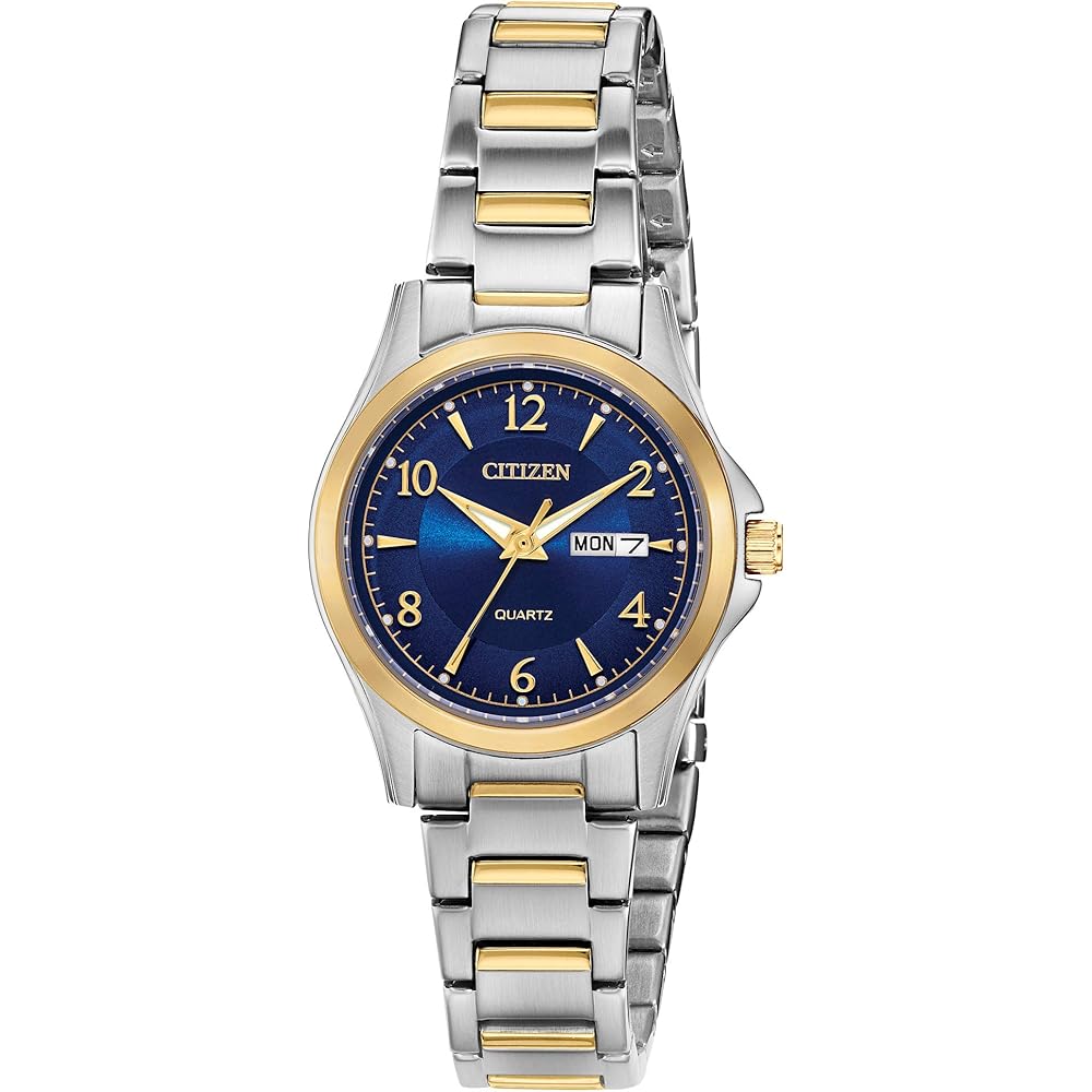 Citizen Quartz Ladies Stainless Steel Classic Two-Tone Watch (Model: EQ0595-55L), Two-Tone