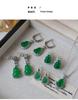 Elegant Zircon Agate Gourd Earrings: Chic, Retro, and Versatile Ear Jewelry