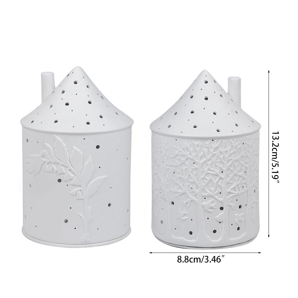 Ceramics Candlestick House Shaped Candle Cup Perfect for Wedding Party Home Decoration Ceramic DIY Candles Holder