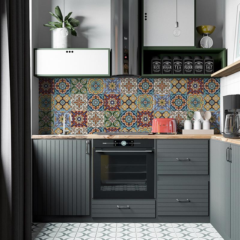 Darui Kitchen Oil-Proof Crystal Flower Tile Sticker Apartment Renovation Sticker Bathroom Tile Sticker Hotel Waterproof Wall Sticker