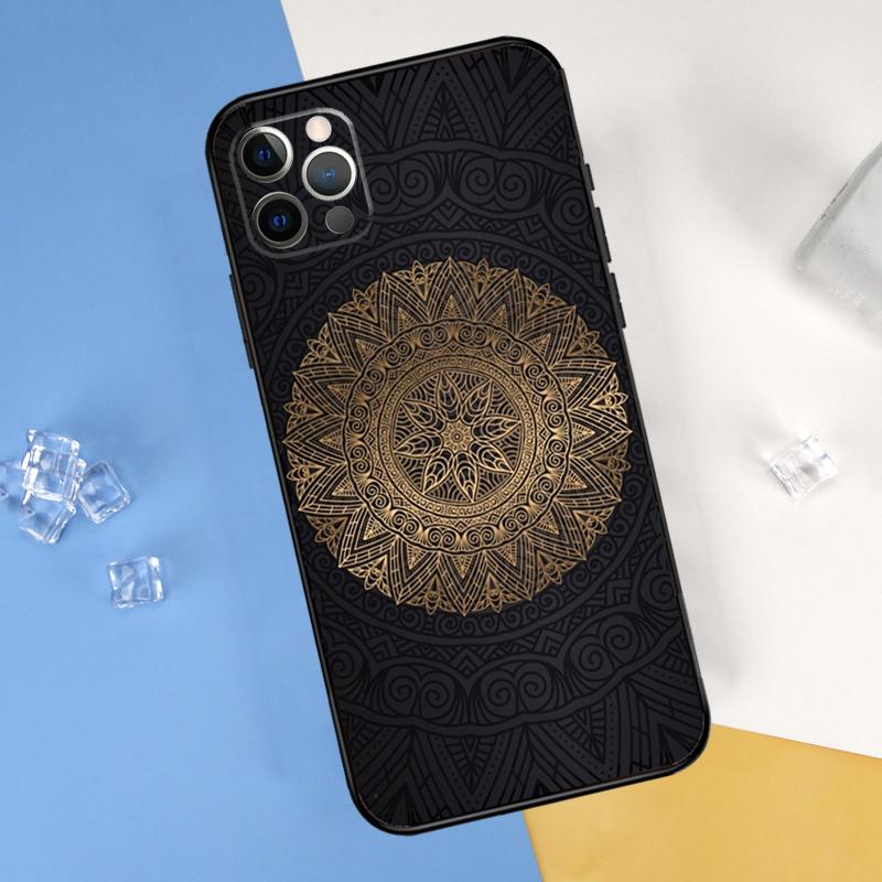 Indian Floral Henna Mandala Phone Case For iPhone 16 Pro Max 12 13 Mini 11 14 15 Pro Max XR 16 15 Plus 16e Cover Shell