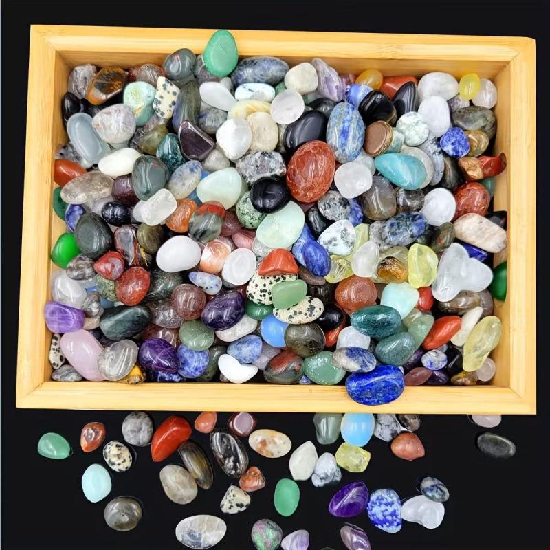Tumbled Gemstones & Crystals: Polished Stones for Jewelry Making, Raw Stones, Natural Pebbles Random Mix