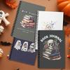 Halloween Journal Leseverfolgungsnotizbuch Tragbarer Twin-Coil-Bindungsplaner Notizblöcke für die tägliche Planung 148x210mm