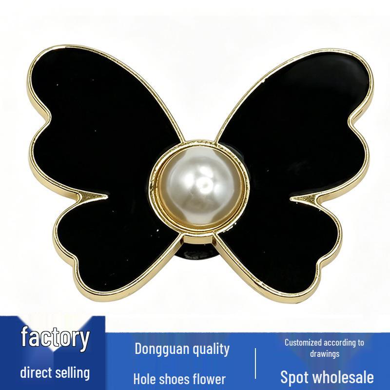 Black Butterfly Rainbow Series Versatile Shoe Charms for Crocs