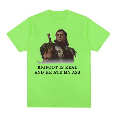 Retro Halsin Bigfoot Is Real Graphic T Shirt Astarion Baldurs Gate 3 Fan Gamer T-shirts Y2k Men's Gothic Clothing Oversized Tees