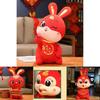 2023 New Year Chinese Style Red Rabbit Mascot Soft Plush Toy Doll Gift
