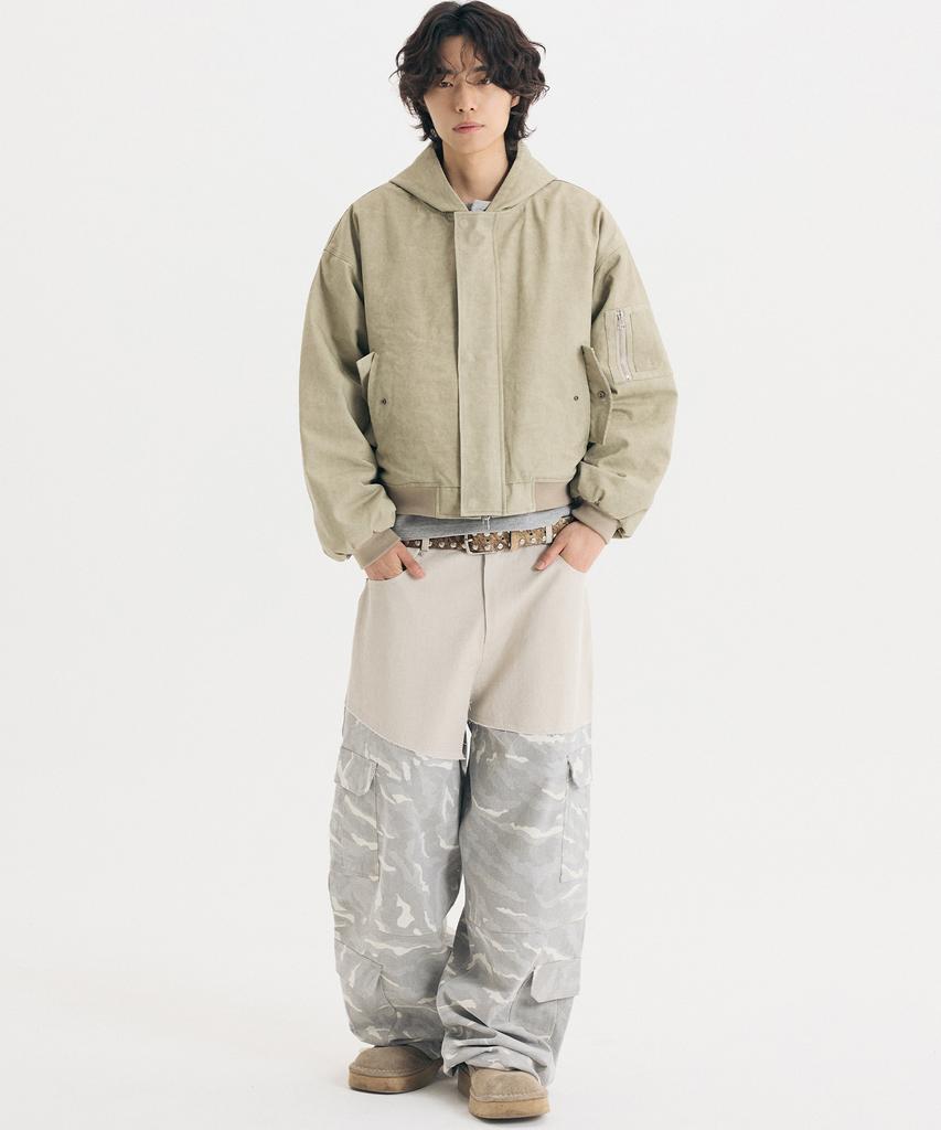 Denawo Doppellagige Cargohose (Grau)