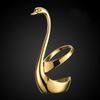 304 Stainless Steel Fruit Fork Cake Mooncake Fork Dessert Coffee Spoon Swan Shaped Base Combination Fruit Tableware Set YLE531