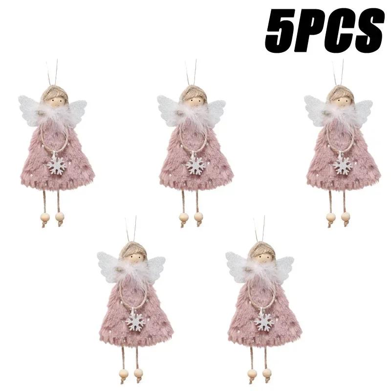 Angel Doll Pendants Christmas Plush Ornaments Plush Angel Ornaments for Christmas Party New Year Valentine's Day Decoration