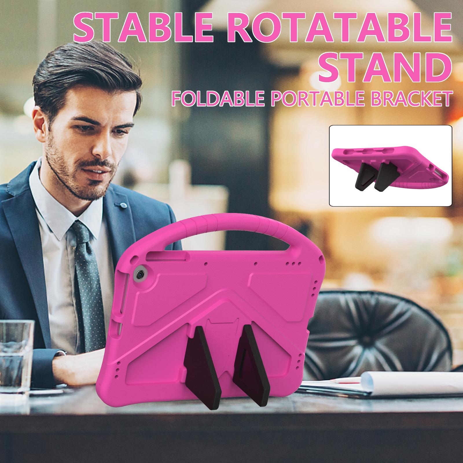 

EVA Protective Cover for Amazon Fire Max 11/Google Pixel Tablet,Grip Handle Kickstand Tablet Case Rose