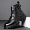 2025 New Men's Martin Boots High-end Men's Shoes British Style Trend Casual Boots Fashionable and Comfortable Thick Soles Increase