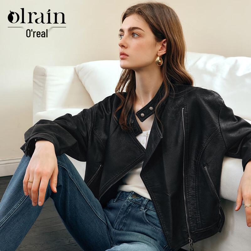 

Женская ретро-куртка из искусственной кожи на молнии Olrain S