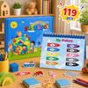 Quiet Book for Toddlers, Montessori Busy Book for Kids, Preschool Learning Activities, Educational Travel Toy, Reusable Sticker Book