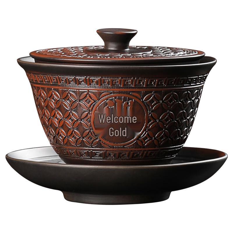 Buzhuo Exquisite Three-Talent Gaiwan Tea Bowl