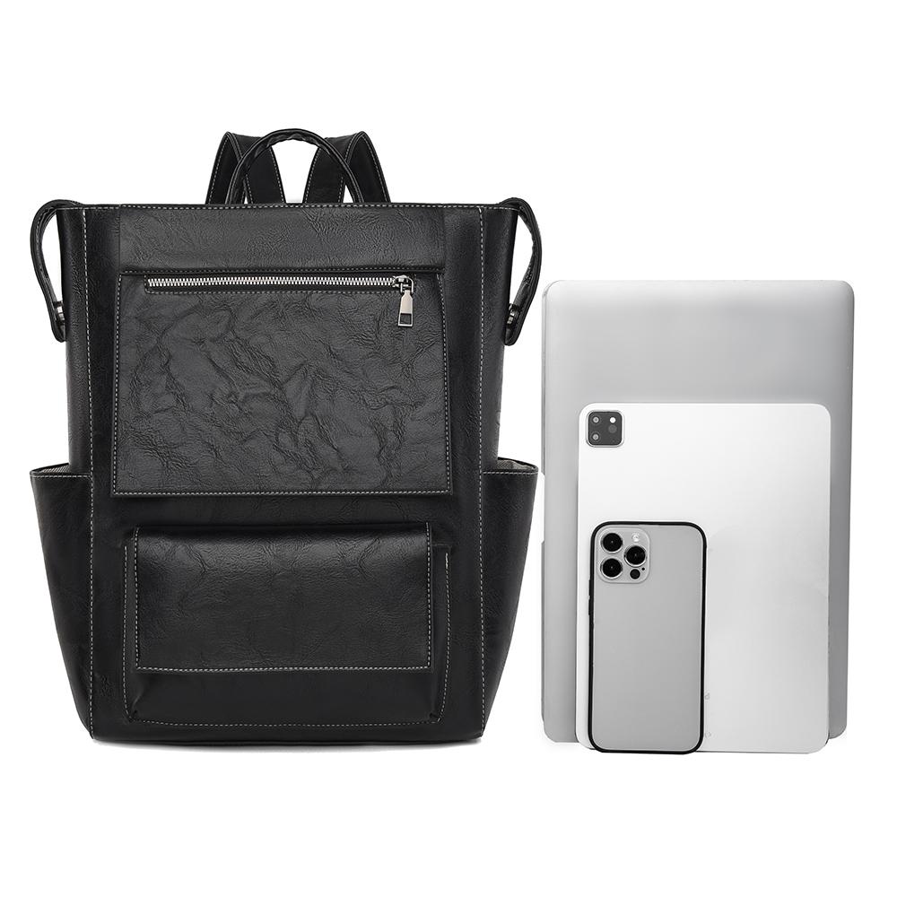 Damen Rucksack aus weichem Leder mit großem Fassungsvermögen, Business-Reisetasche