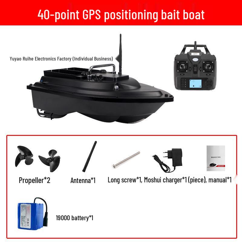 Large Remote Control Bait Boat with GPS & Auto Return for Fast Cruising