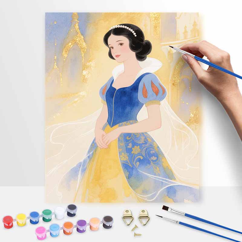 Disney Snow White Princess Digital Oil Painting Art Kit Hand Painted Home Decor 20x30cm