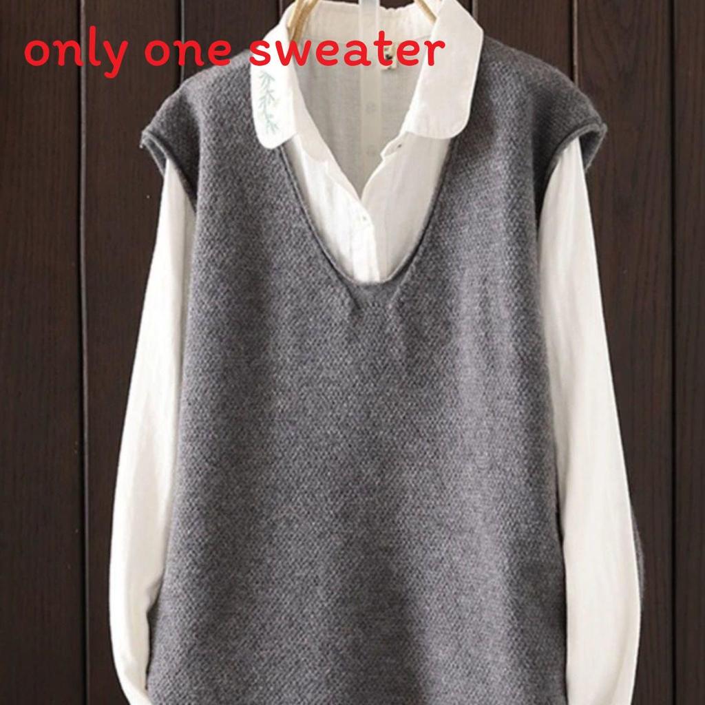 Gebreide Mouwloze Vest voor Dames met Abstracte Print voor Herfst Winter Layering