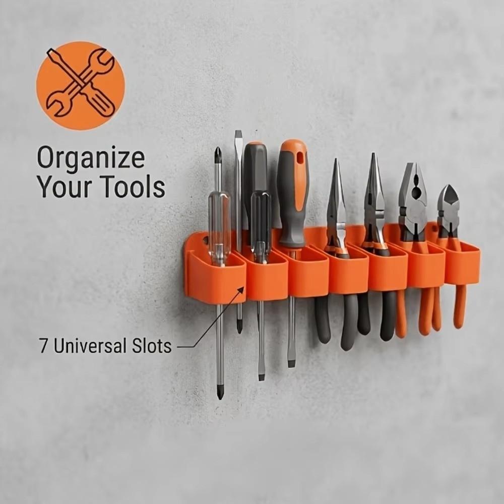 Heavy-Duty Metal Wall Mount Tool Rack Versatile Metal Tool Holder For Workshop