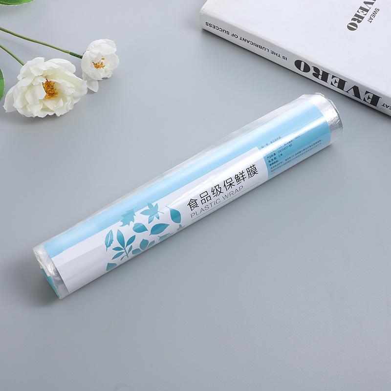 Food Grade Microwavable Cling Film Clear PE Disposable Small Roll for Leftover Food Fresh Preservation 1pc