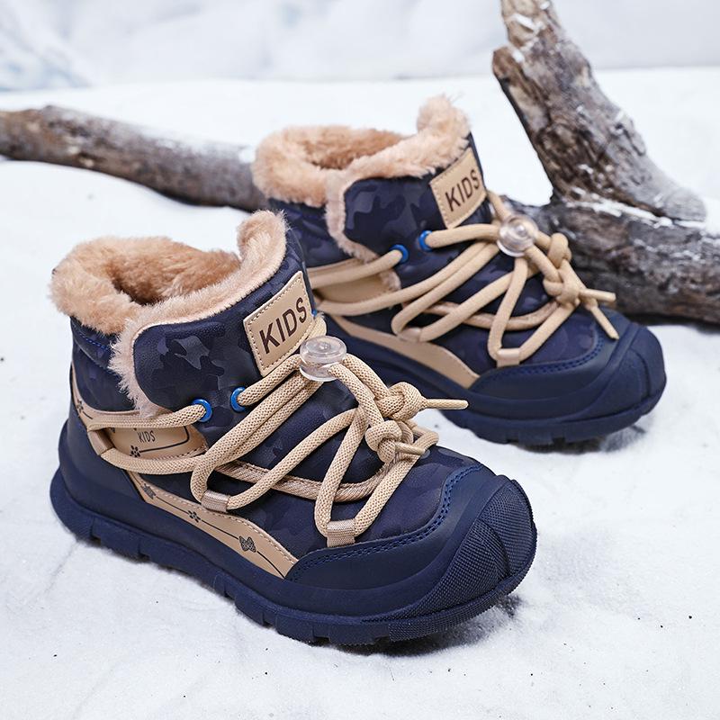 Winterwarme High-Top Schneestiefel für Kinder - Modisch und vielseitig für den Außenbereich