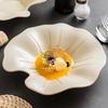Nordic Light Luxury Ceramic Lotus Leaf Soup Plate