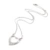 Les Trésors De Lily [J0866] - White 'Love' Silver Necklace