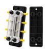 8 Terminal Bus Bar 150A BusBar Block with Cover Ground Distribution Power Distribution Terminal Block for W/ 8 M6 Screws