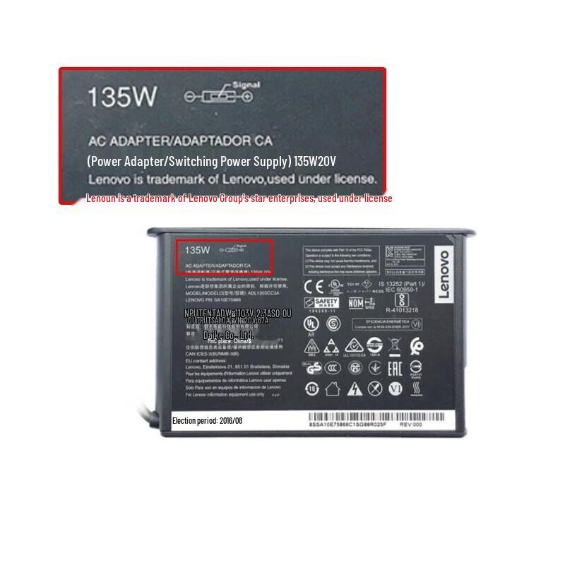 Lenovo 170W Square Port Slim Power Adapter for R7000P