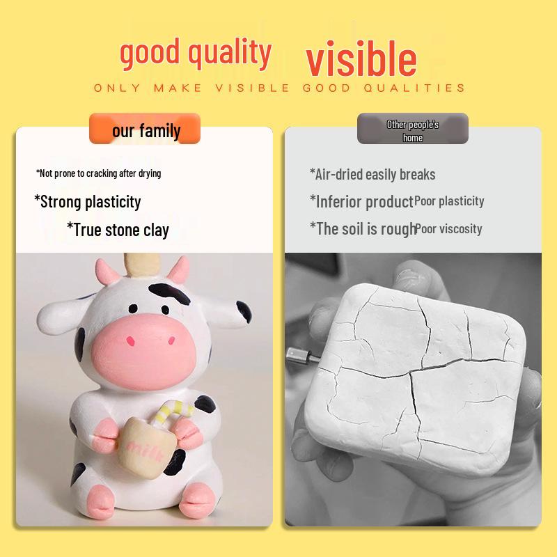 Air-Dry Stone Clay Ceramic DIY Pottery for Kids and Students