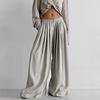 Lazy Casual Loose Pleated Wide-leg Pants Spring European and American Women's Clothing Fashion Temperament Wide-leg Pants