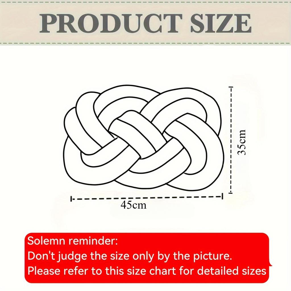 1pc Knotted Throw Pillow, Sofa Backrest Cushion Pillows, Decorative Knotted Pillows, for Bed Sofa Bedroom Home Decor