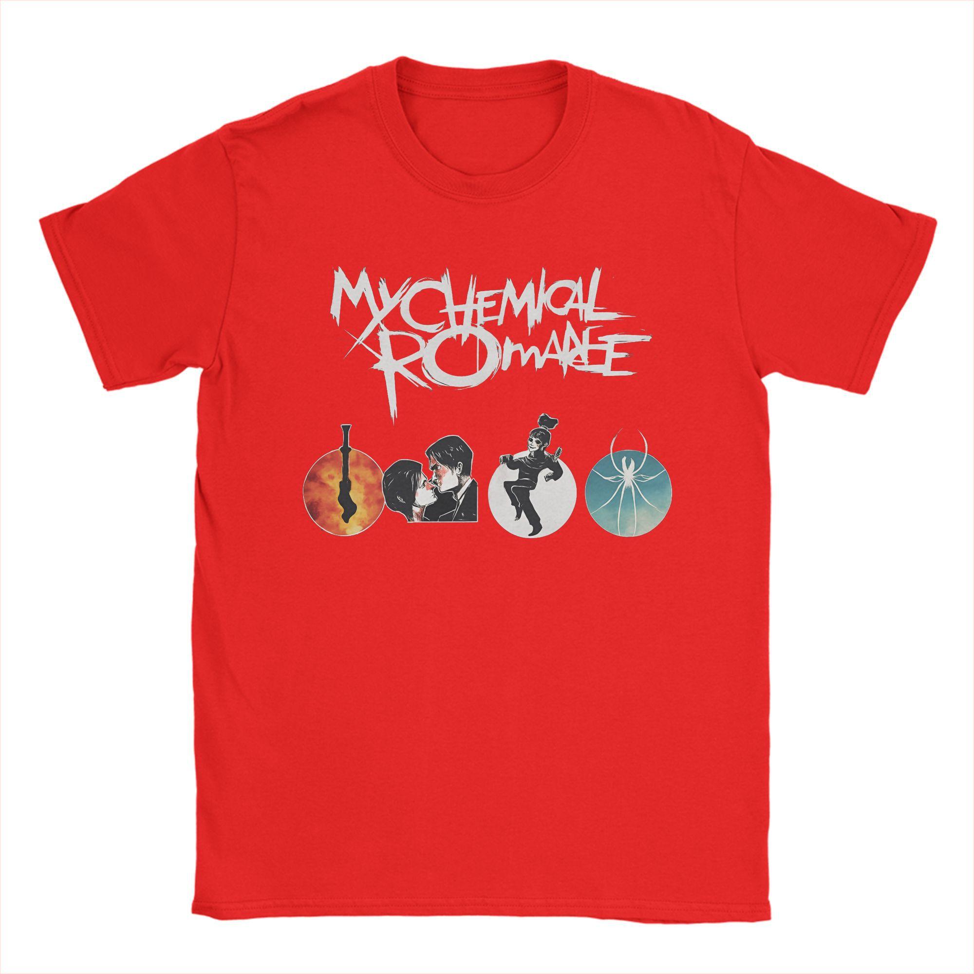 

My Chemical Romance Rock Music T Shirt Summer Harajuku T Shirts Man Pure Cotton ONeck Oversized Clothing Short Sleeve Tshirt S