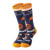 Halloween Pumpkin Mid-Calf Socks - Unisex Casual Cotton for European & American Festivities