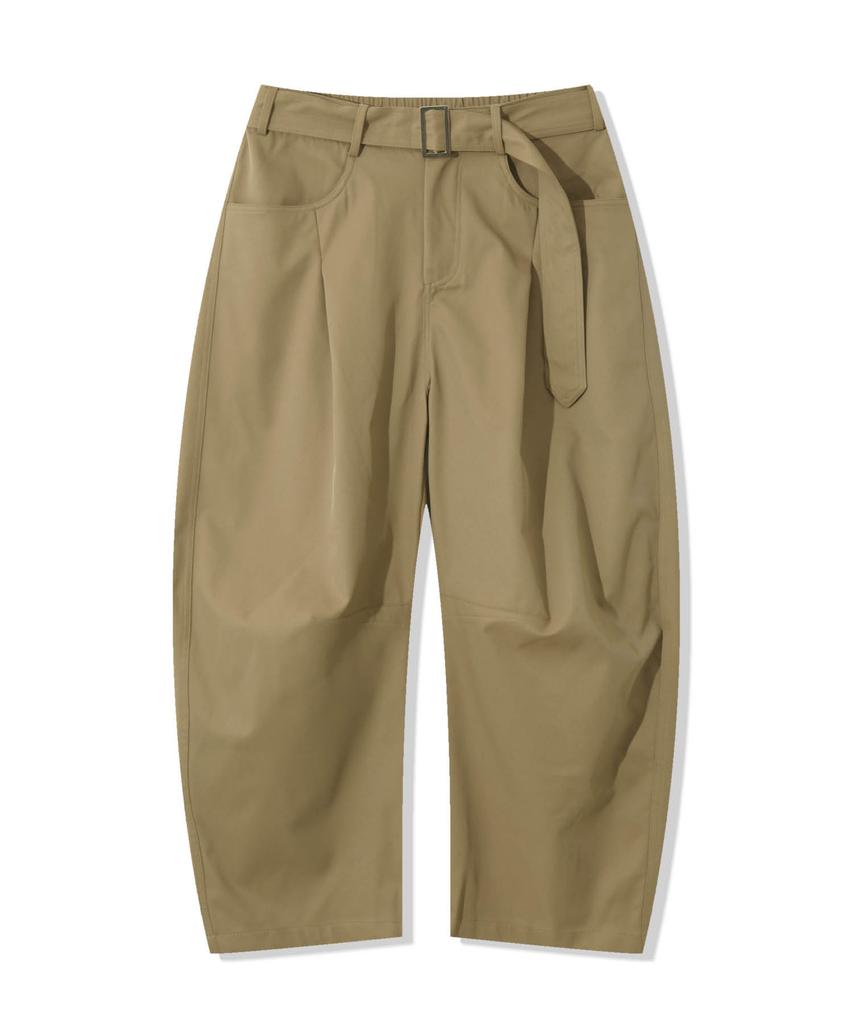 ODDBALLS CLUB Belt Curved Pants Beige