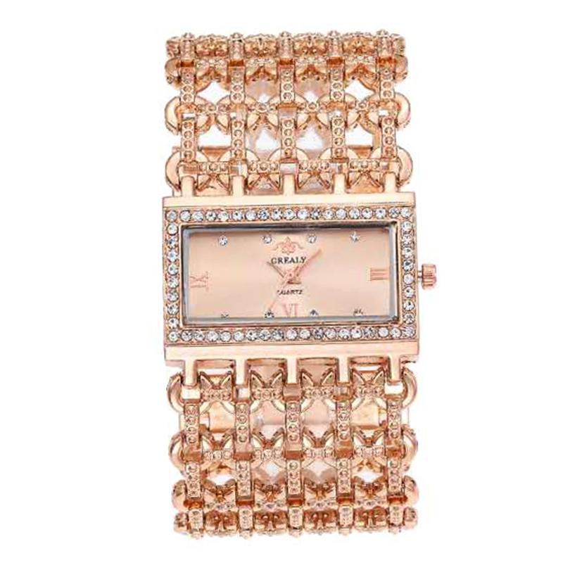 New Fashion Women's Watches Bracelets Watch Casual Wide Bracelet Watch Water Diamond Square Women Watch Rhinestone Quartz Watch