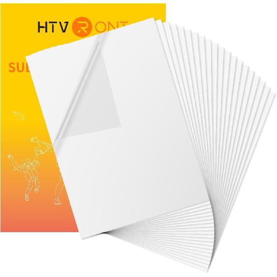 HTVRONT Sublimation Sticker Paper - 20 Pcs Matte White Waterproof Sublimation Stickers Matte прозрачный