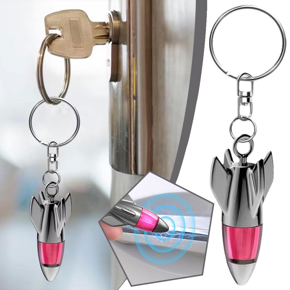 Car Static Eliminator Anti-static Buckle Car Keychain Multi-functional Removing Static Electricity Keyring For Human Body