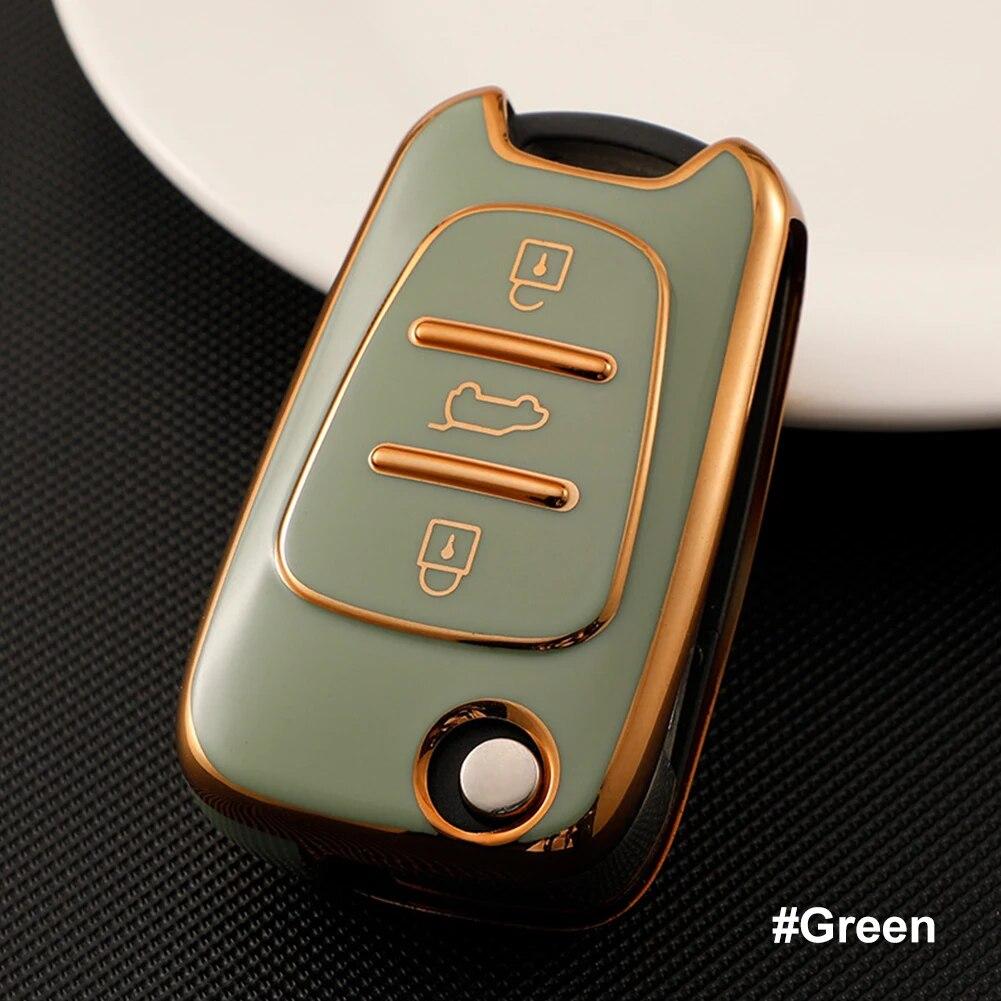 Carcasă TPU pentru chei de mașină pentru Hyundai I20 I30 Elantra Azera Veracruz Veloster Kia Rio K7 K5 Sportage Sorento Husă flip pentru telecomandă