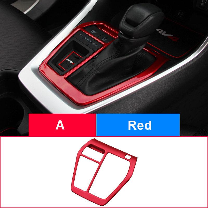 ABS Carbon Fiber Car Gear Shift Panel Cover Sticker Trim Interior For Toyota RAV4 XA50      2024 Accessories