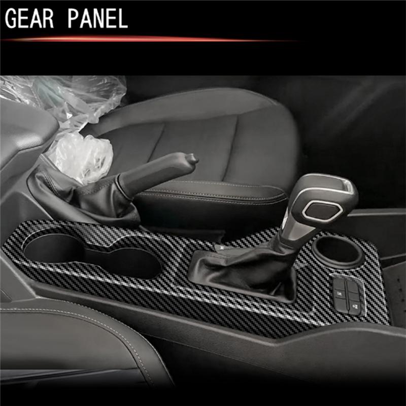 Car Carbon Fiber Center Console Water Cup Holder Decoration Cover Trim Stickers Parts For Ford Ranger 2023+