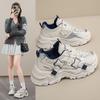 Women Summer Platform Shoes Mesh Surface Internet Celebrity Thick Sole Height Increasing White Dad Sneakers Casual Running